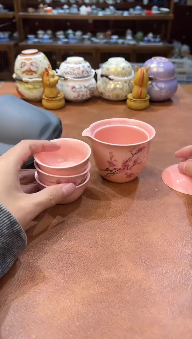 真的很便宜会开片的旅行茶具