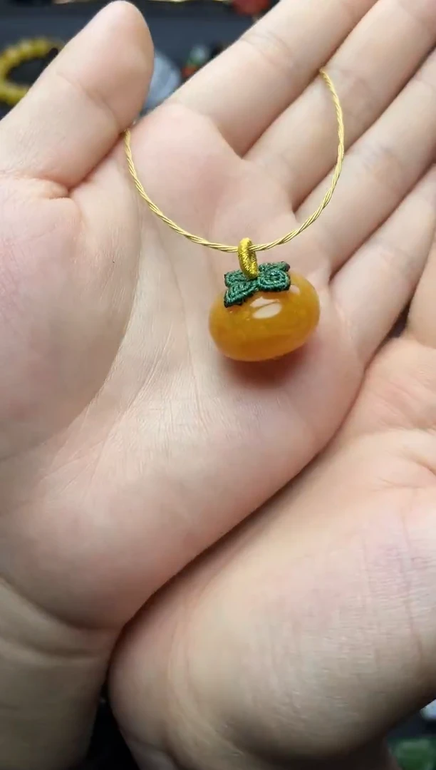 蜜蜡颈饰未镶嵌柿柿如意06