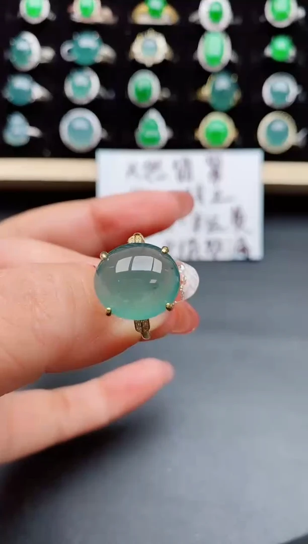 【闪购商品】翡翠戒指银S925镶嵌508001