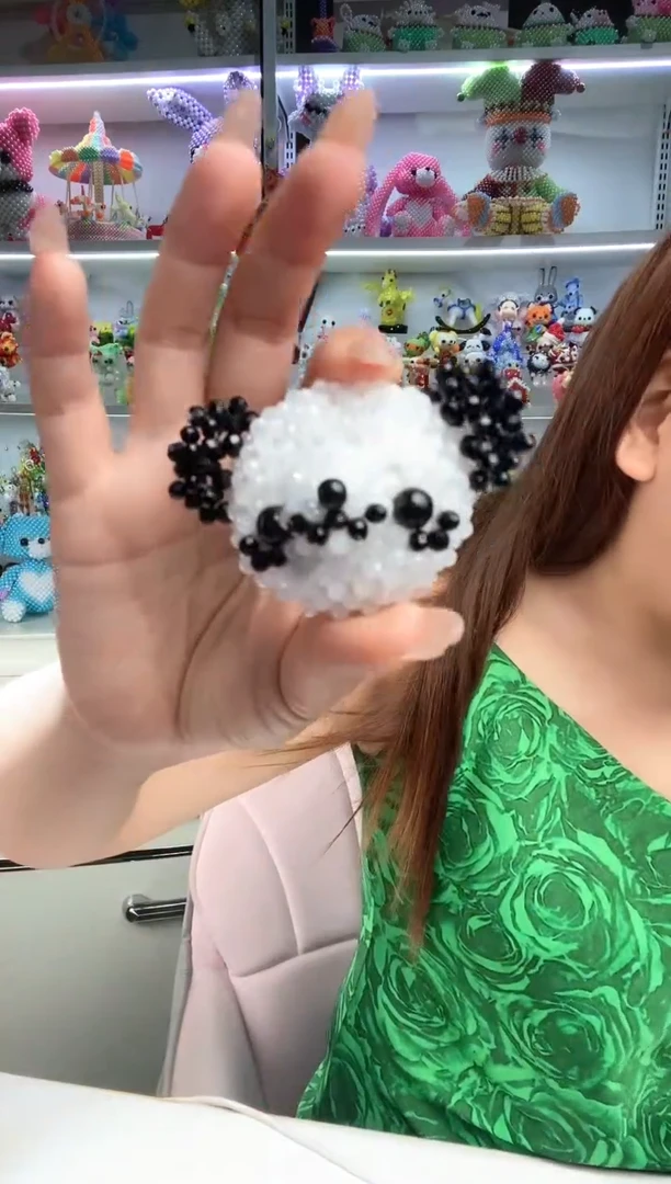 玻璃2534卡4水晶冰箱贴材料包1套熊猫款