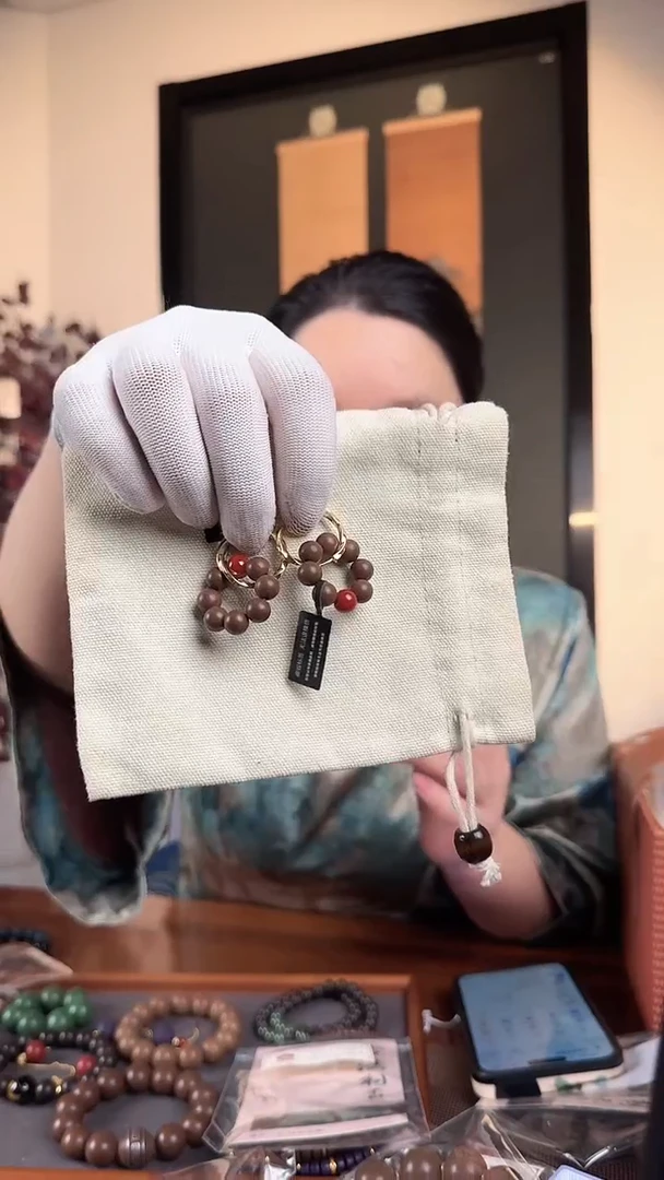 泥塑西域苏合环环相扣耳环