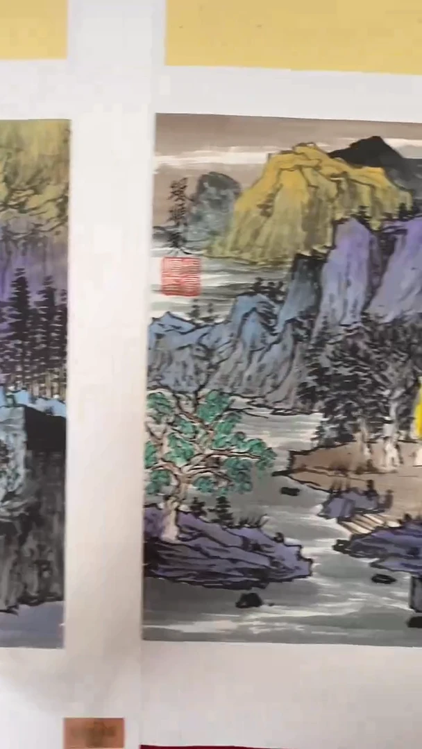 国画杨风顺-1平尺+书法-山水-随机一个