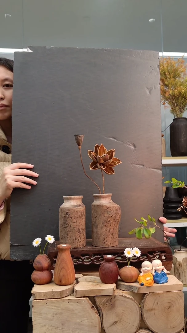 木实木花瓶直播间随机发