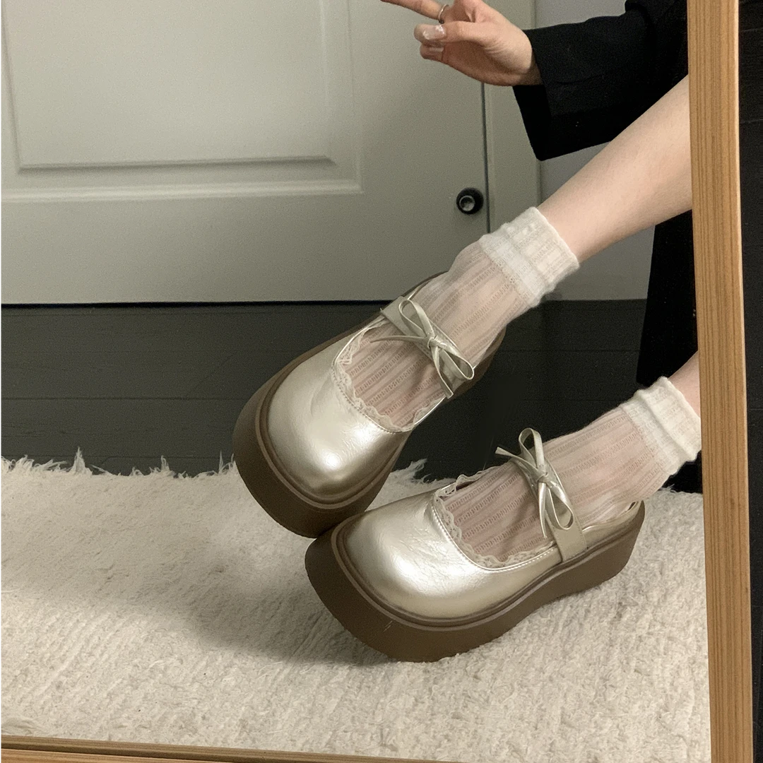 厚底增高玛丽珍半拖鞋女外穿2025新款秋季高级感配裙子绝美包头鞋