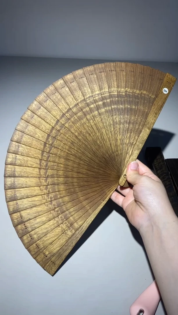 金丝楠21cm金丝楠木小叶桢楠扇594