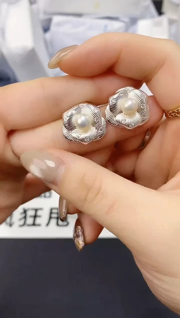 未镶嵌耳饰淡水珍珠ED1042