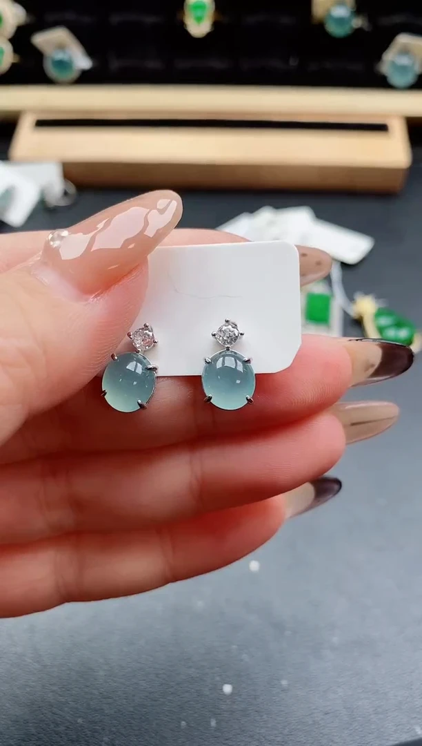 银S925镶嵌戒指翡翠1