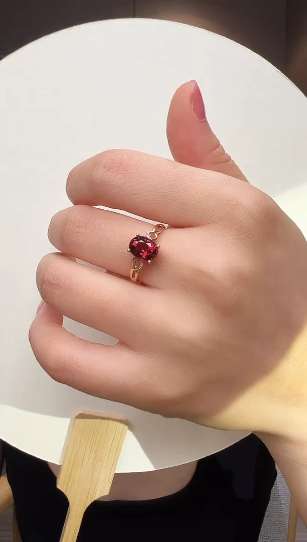 18K金镶嵌戒指碧玺15【主石1.55ct】