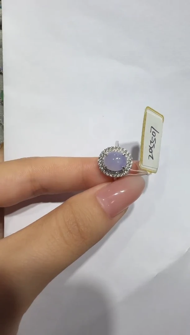 银S925镶嵌戒指翡翠925银镶翡翠戒指镶嵌84