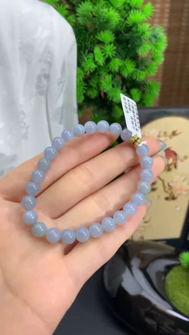 【闪购商品】翡翠手链未镶嵌卡7.2mm