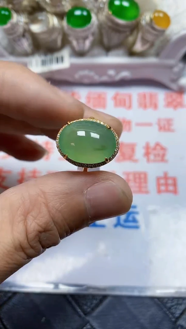 【闪购商品】翡翠戒指银S925镶嵌/1066