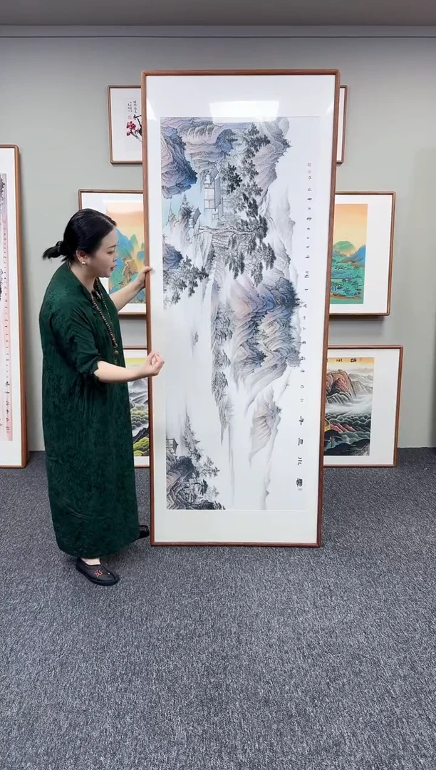 国画云水三千210*80曹勇强老师手绘作品