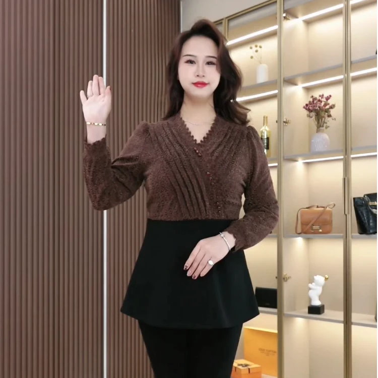 绒感保暖上衣秋冬长袖241053