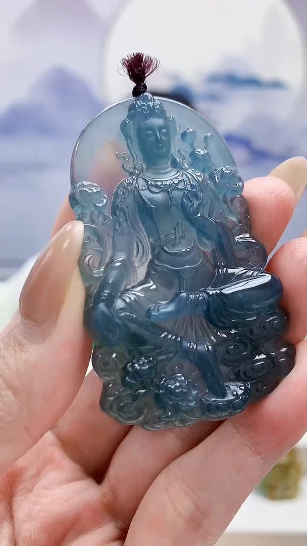 未镶嵌定制翡翠4852MM-毛货挂件46