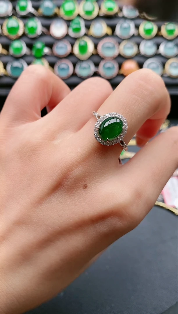 【闪购商品】翡翠戒指银S925镶嵌11111111