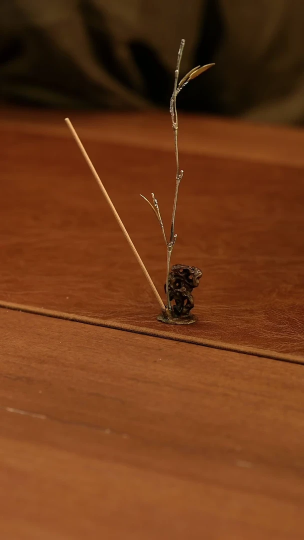 匠心严选太湖石竹子香插多功能创意装饰摆件