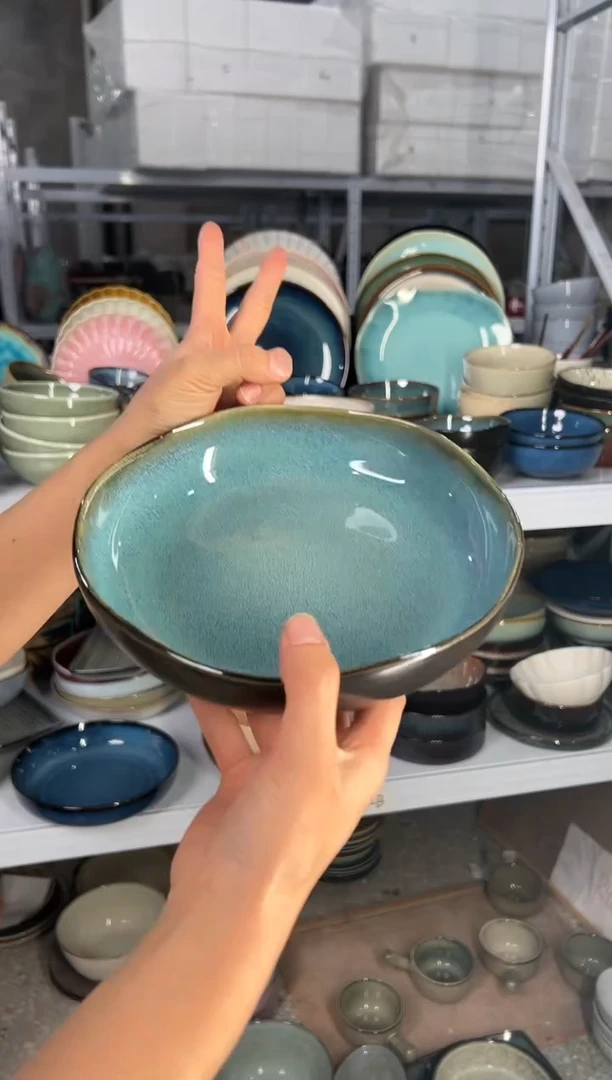 陶瓷外贸尾货瑕疵满20包邮X2深盘