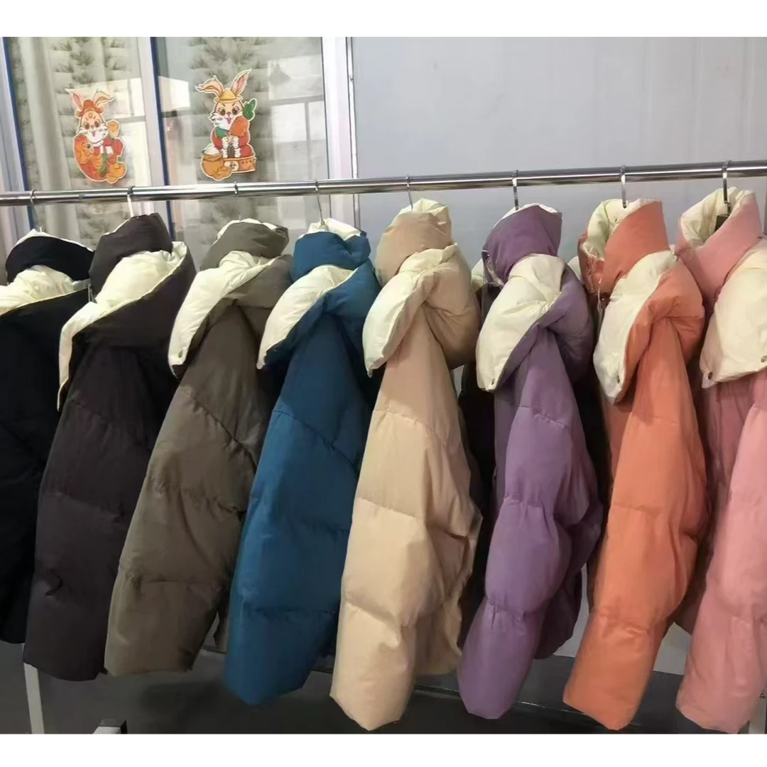 韩系多巴胺糖果色短款加厚小个子甜美减龄厚鹅绒服  3708