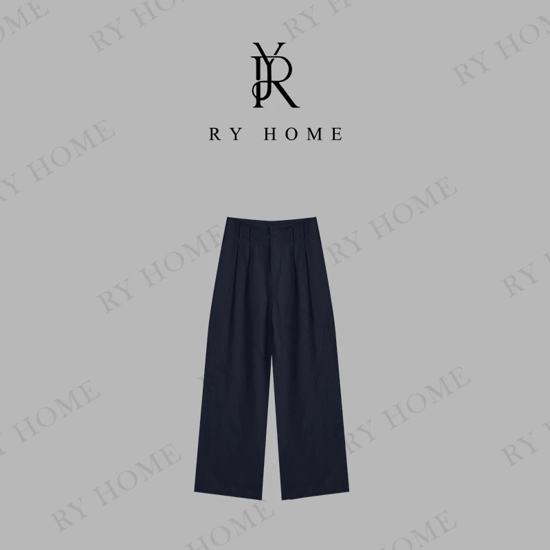 【容雨RYHOME】100亚麻＋显瘦百搭直筒休闲裤251K2419