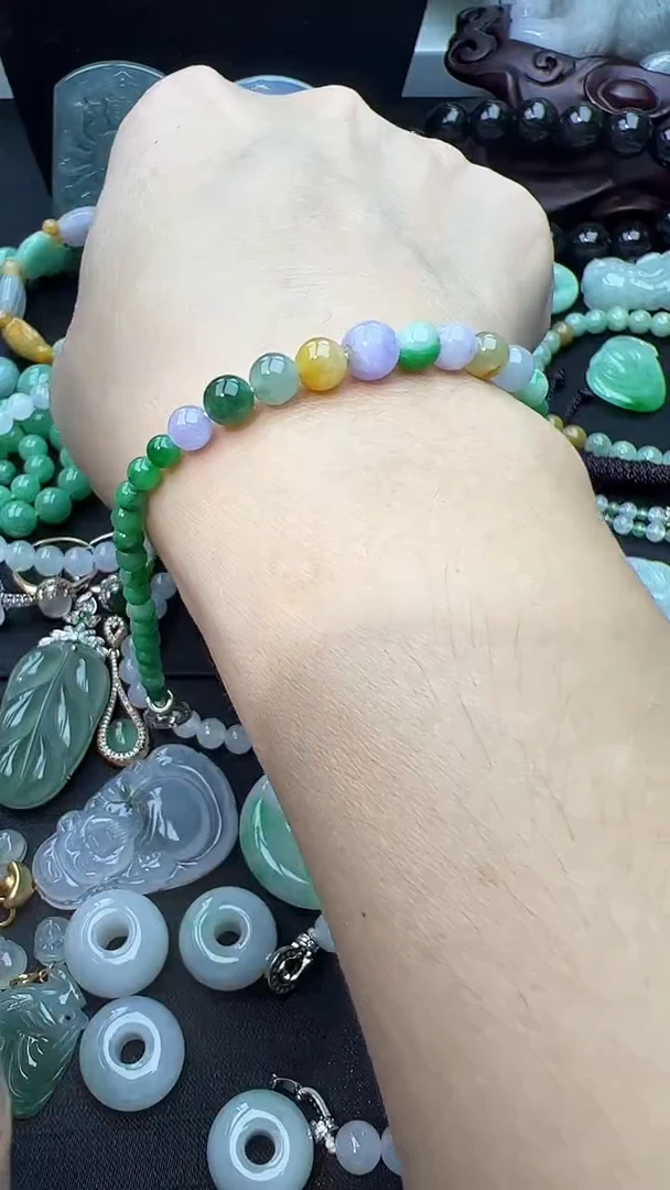 未镶嵌手串翡翠玉珠