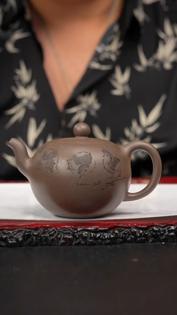 茶壶紫砂95 圆珠,TMG,青灰泥