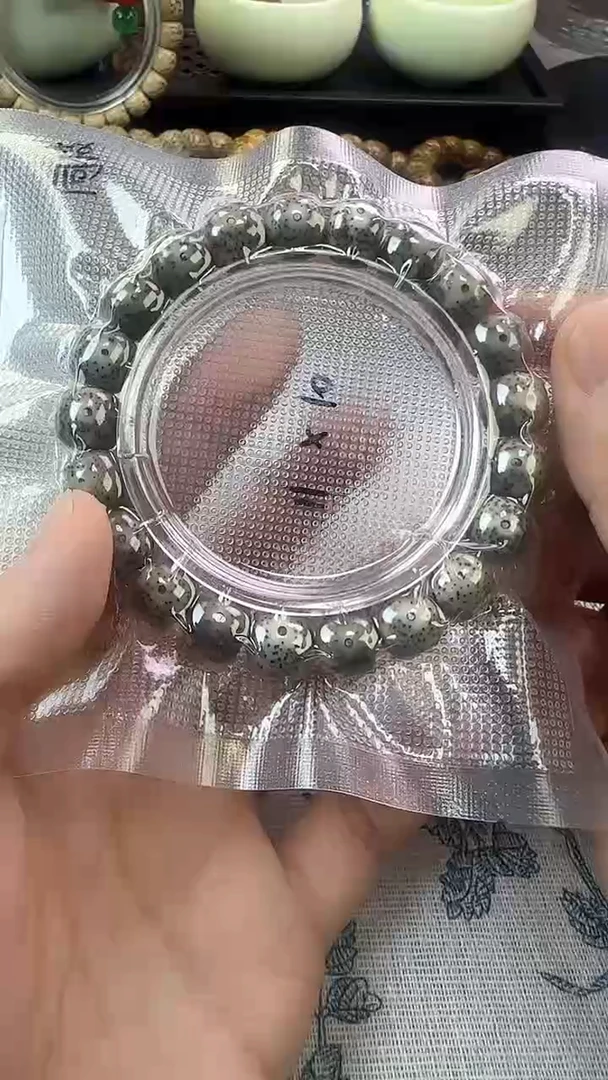 手串星月菩提1石玉料糯冰单圈11×10高透精工福利