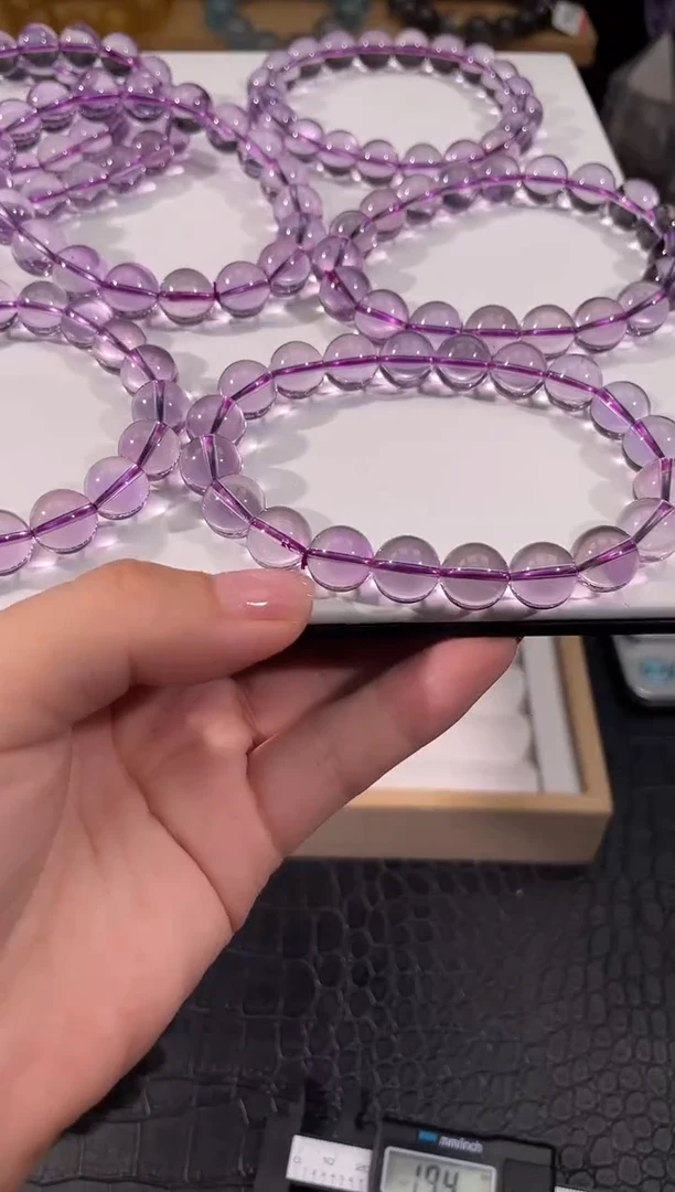 水晶手链未镶嵌紫水晶手链10mm多样性发一