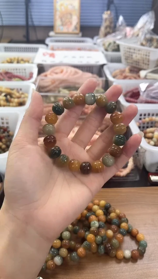 【闪购商品】菩提根/象牙果吊坠宝宝轮汉堡珠12mm