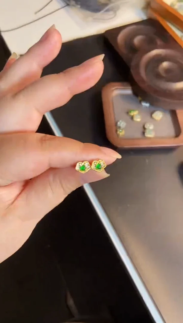 吊坠(不含链)银S925镶嵌翡翠1
