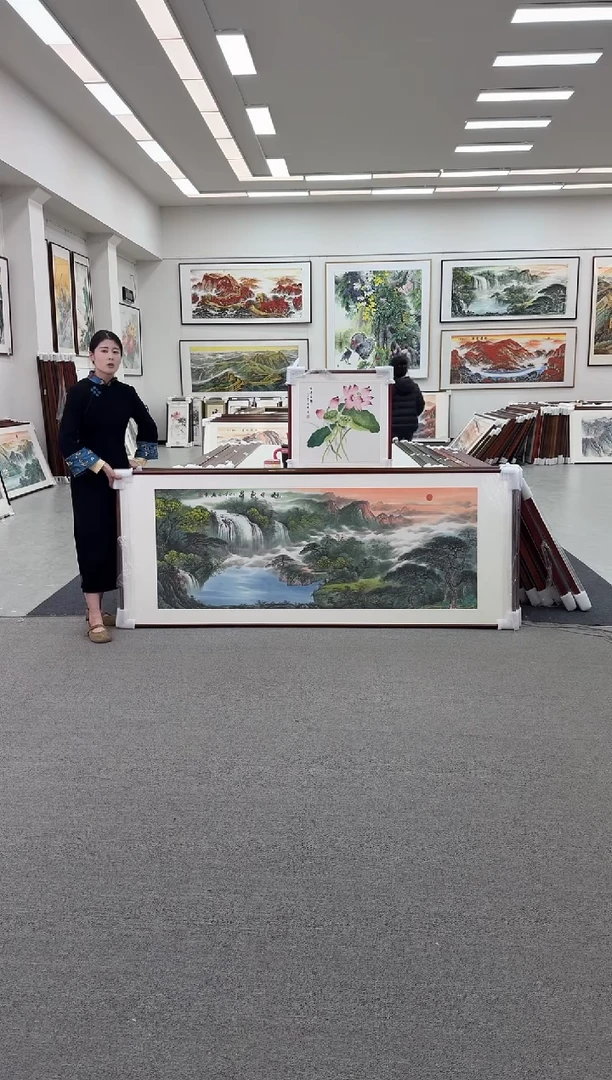 国画旭日东升219*88