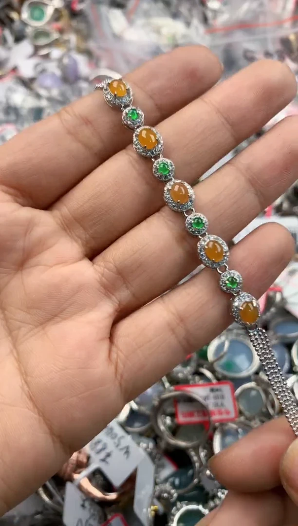 银S925镶嵌戒指翡翠4444-----7