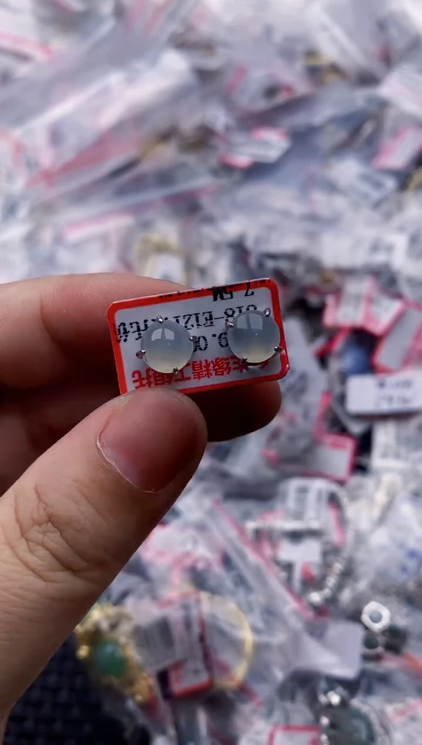 翡翠银S925镶嵌戒指3333--9
