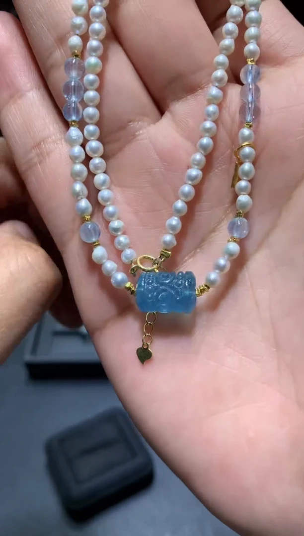 【闪购商品】海蓝宝石颈饰未镶嵌H75【多样性发其一】