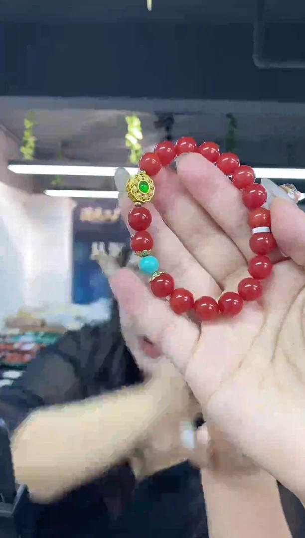 未镶嵌手串南红玛瑙多样性发其一颜色微差