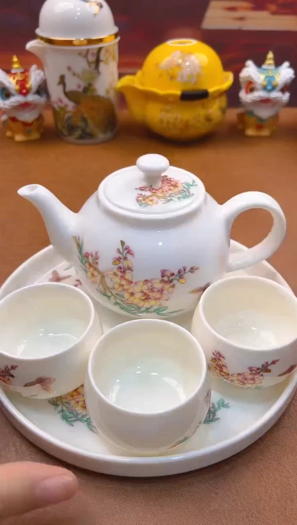 陶瓷茶具摆件旅行套组