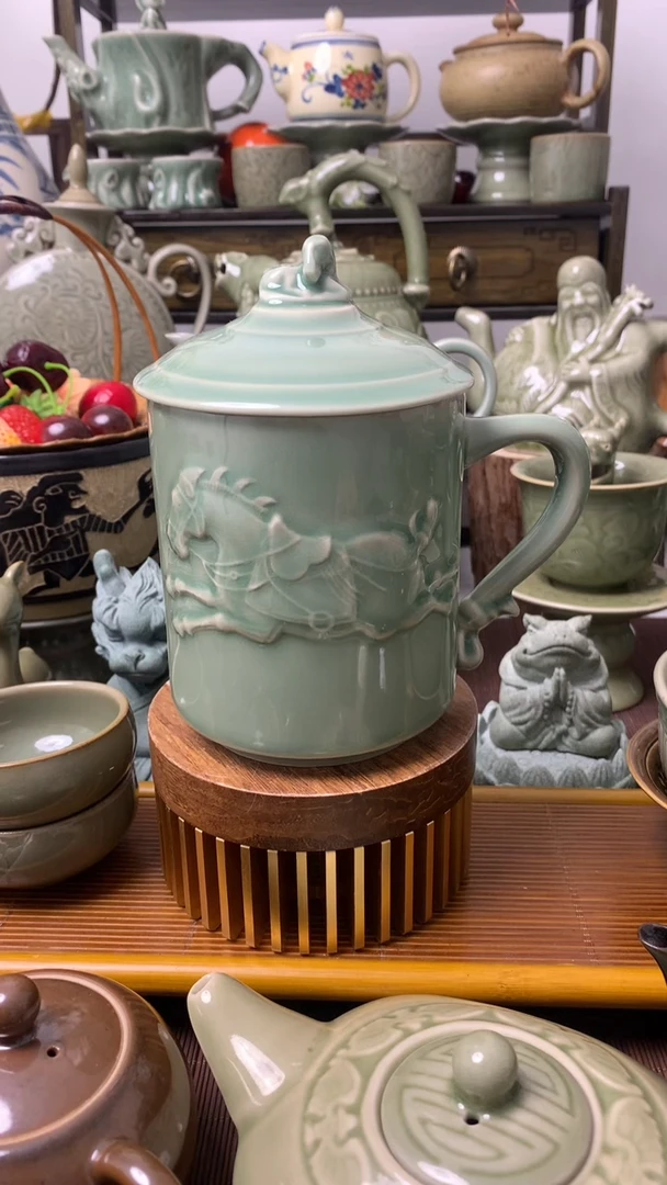 【闪购商品】耀州窑六骏杯1只闪购商品】