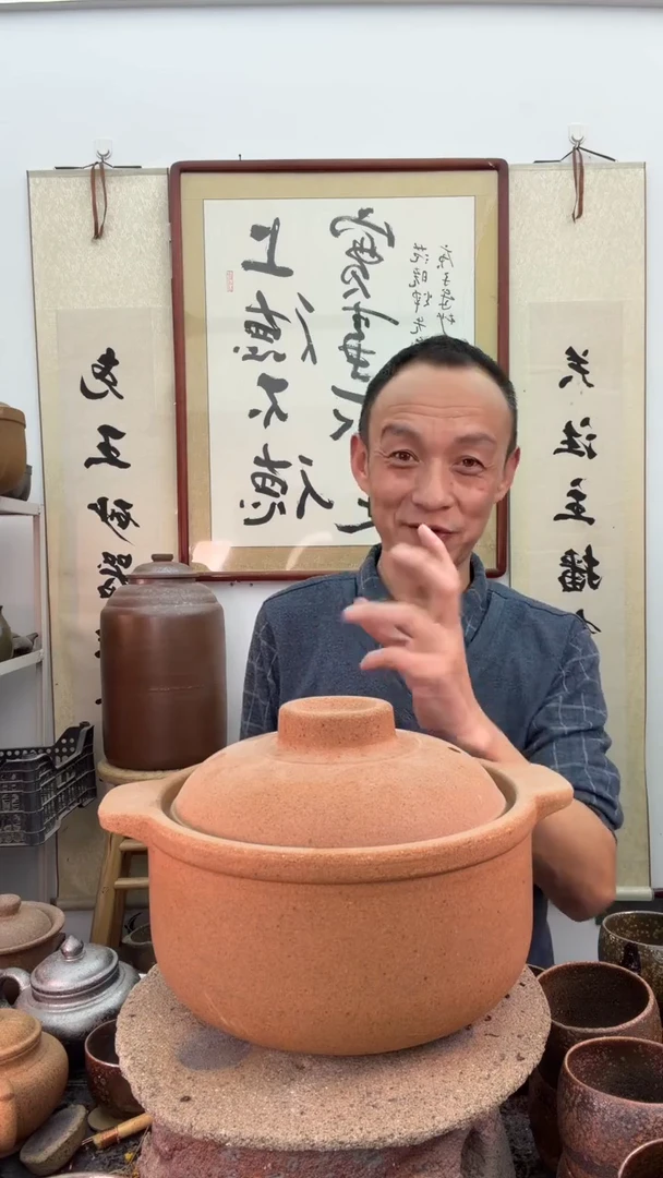 无釉2.5升砂锅杯非遗技艺