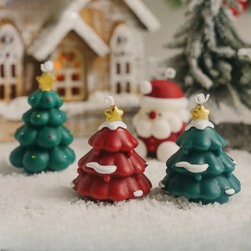 圣诞节蜡烛氛围感家居香氛伴手礼可爱手工礼物圣诞树香薰蜡烛J