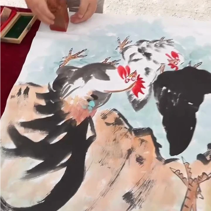橱窗展示/齐派艺術/崔晓军/宣纸国画/带证书