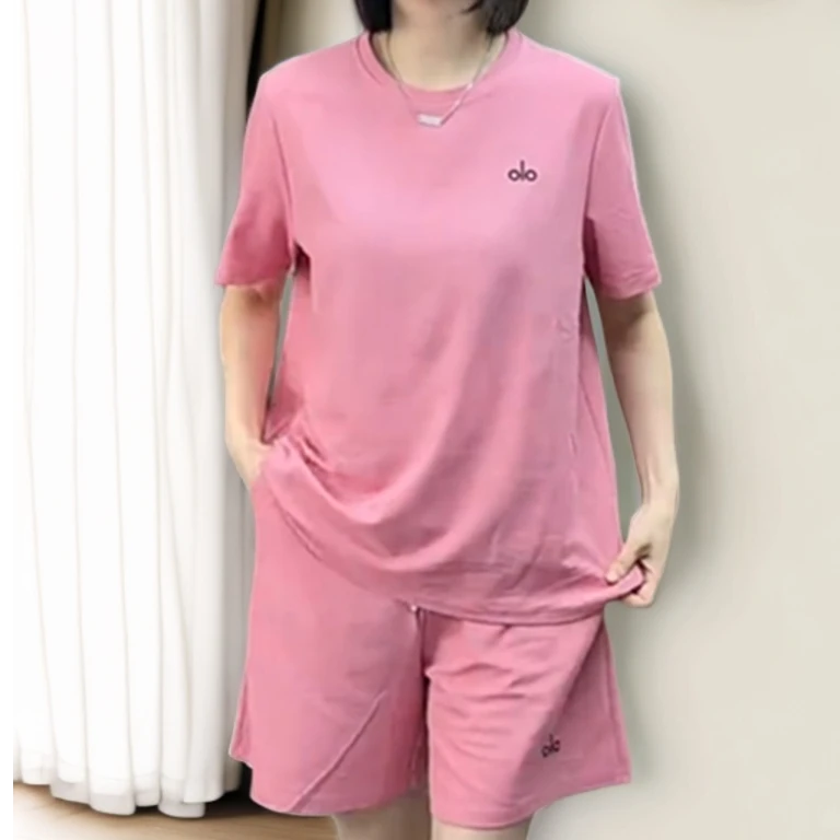 运动套装女夏季新款港风宽松时尚短袖短裤休闲学生跑步服两件套潮