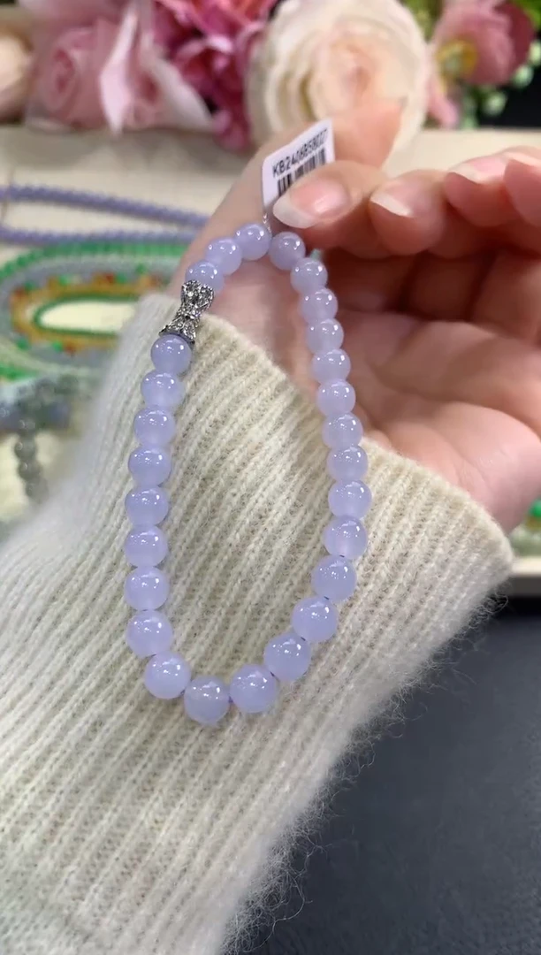 未镶嵌手串翡翠c64紫货有色差多样性一件发