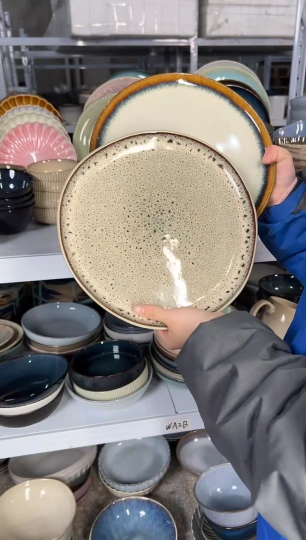 陶瓷外贸尾货瑕疵满20包邮X2 大盘10.5英寸