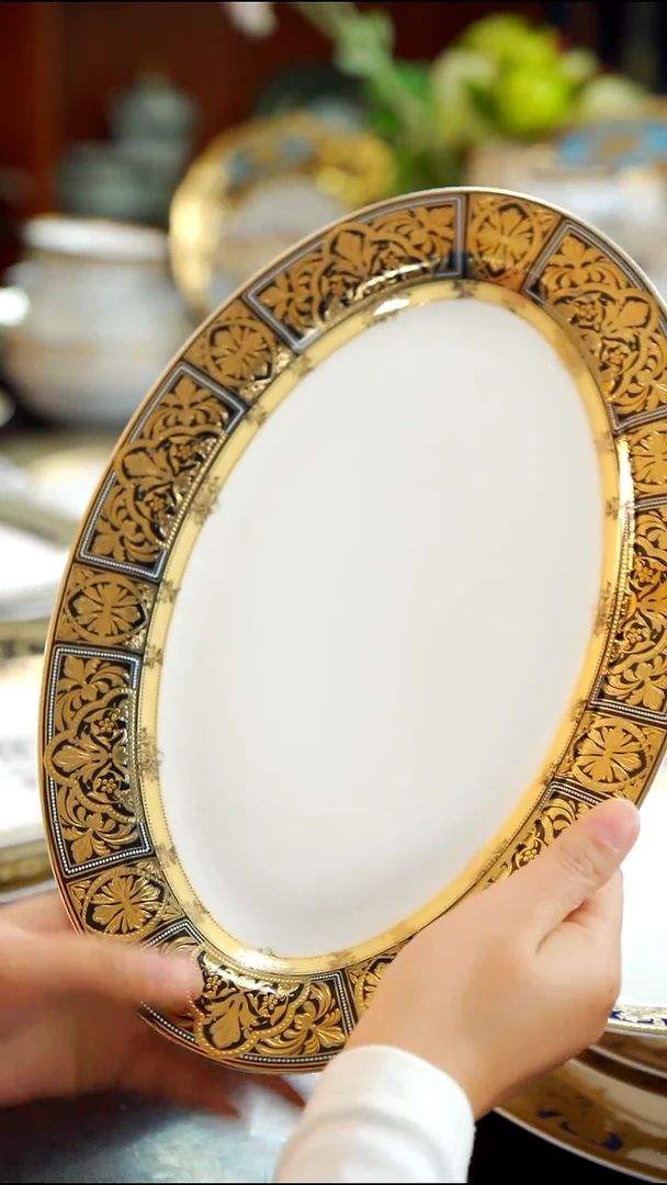 36%以上骨粉骨瓷12英寸鱼盘   1个