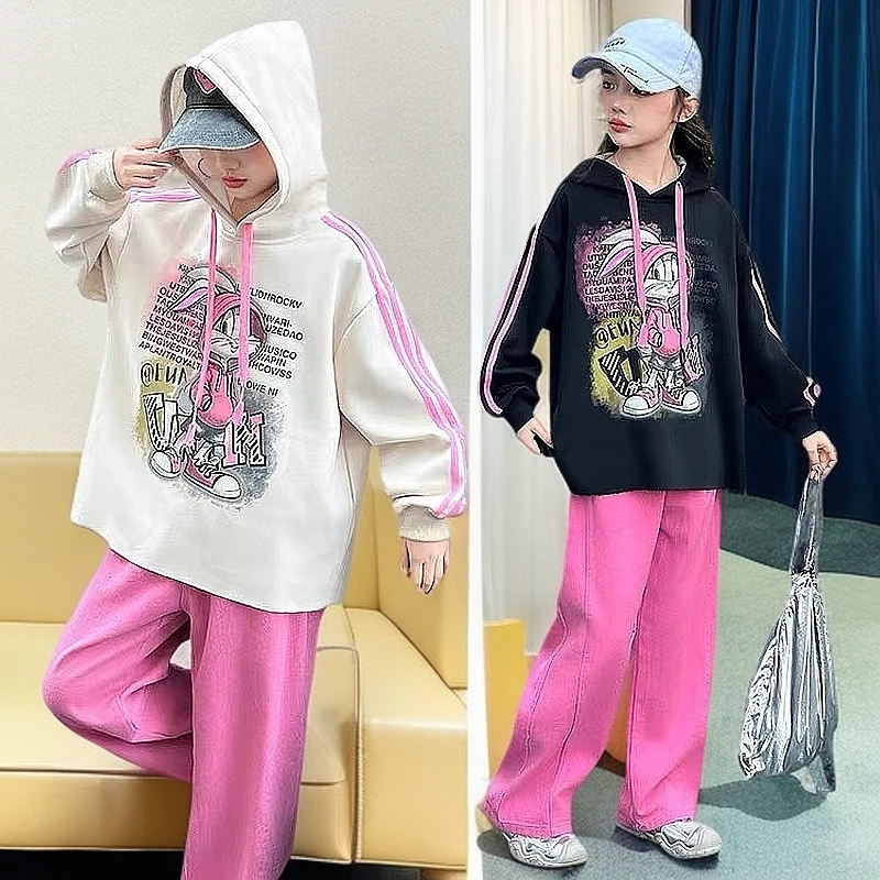 女童洋气时尚套装新款儿童中大童休闲春秋时髦两件套网红爆款