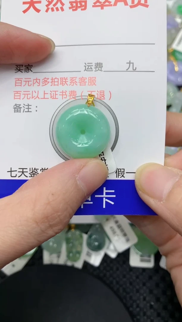 【闪购商品】翡翠颈饰18K金镶嵌11111111