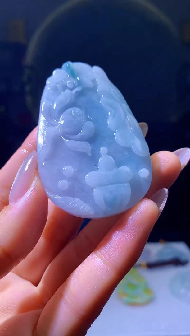 定制翡翠未镶嵌1097hm-毛货挂件7