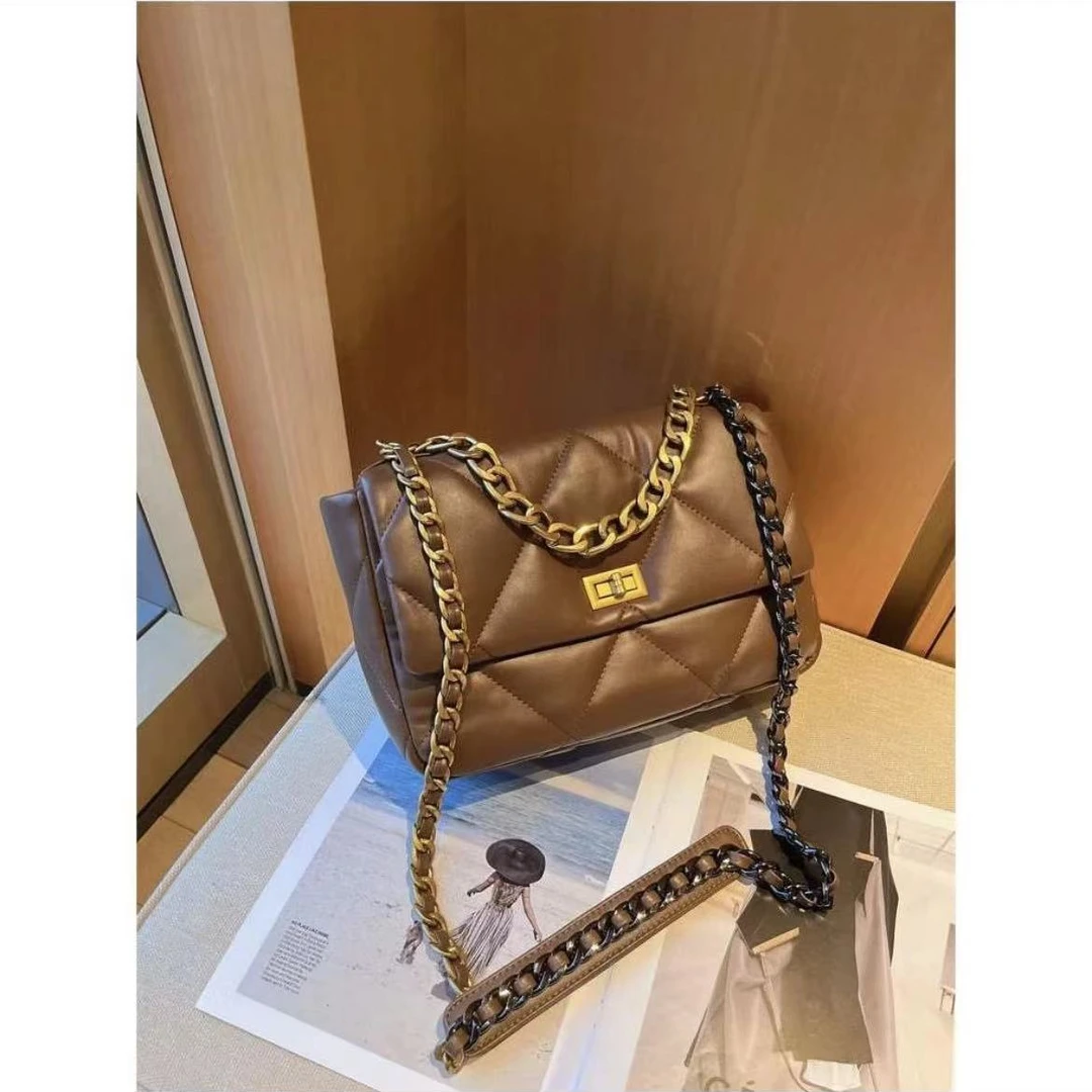 小香风气质时尚百搭女士单肩菱格单肩包H201