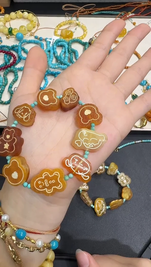 手串琥珀未镶嵌X1220-1195-28