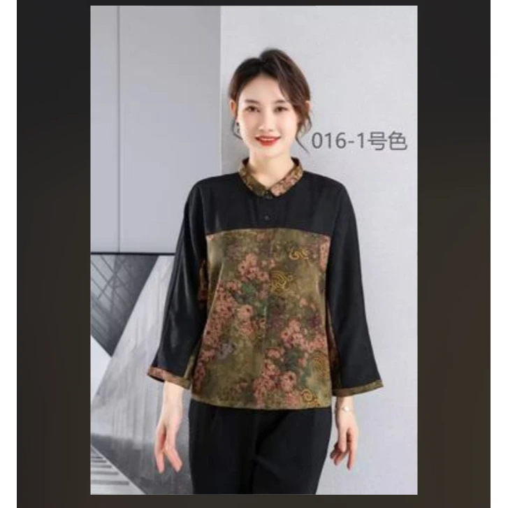 9-016-11新款气质时尚印花小衫