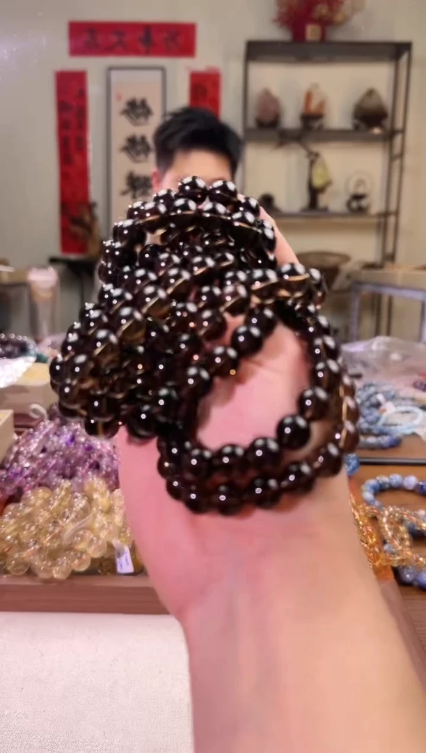 【闪购商品】烟晶手串未镶嵌10+mm茶水晶（多样性发其一）